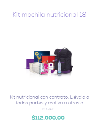 kit mochila nutricional 18